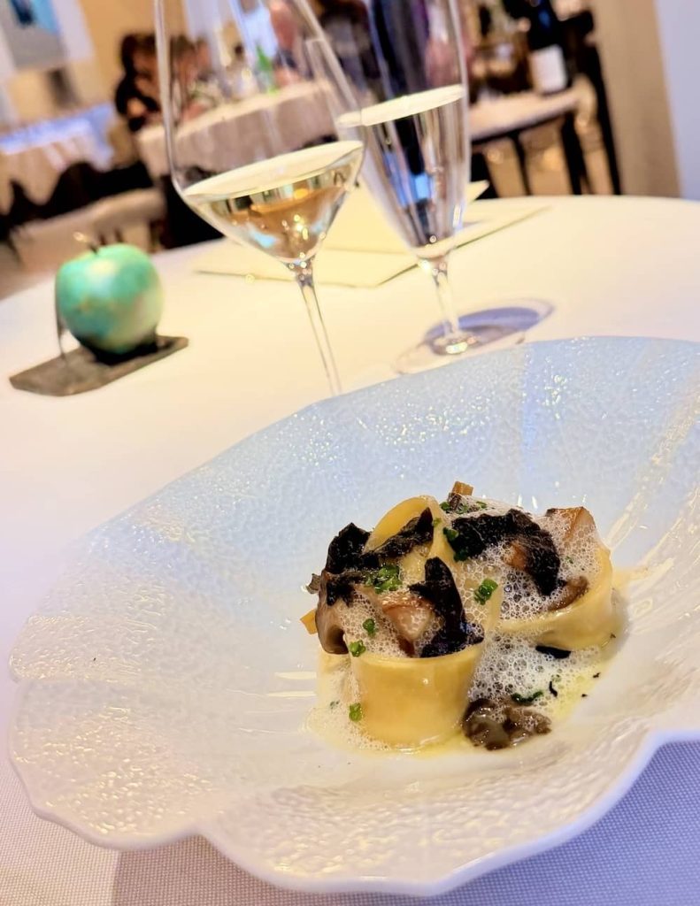 dining at Restaurant Patrick Guilbaud, two michelin star restaurant